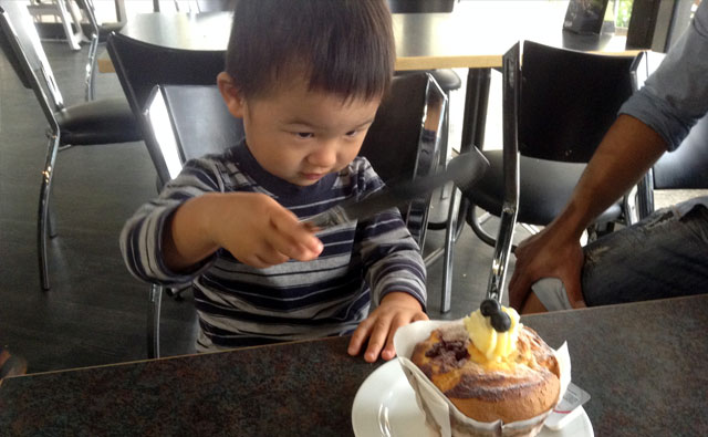 マフィンと息子