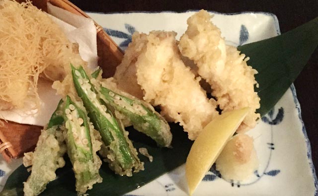 真鯛とオクラの天ぷら