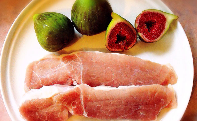 甘酸っぱいイチジクソースで、とんてき！