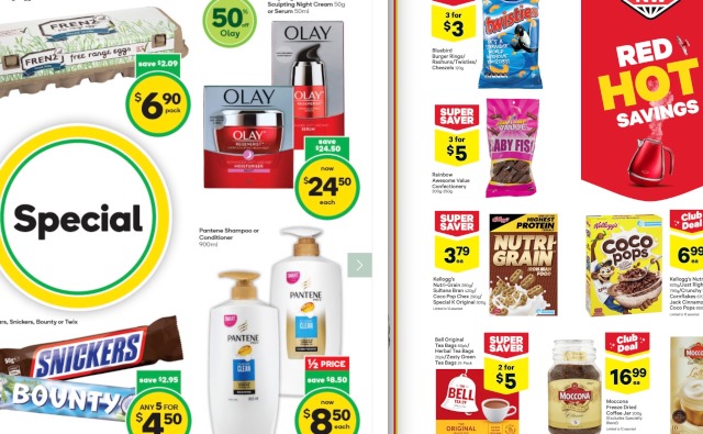 スーパーマーケットのチラシ