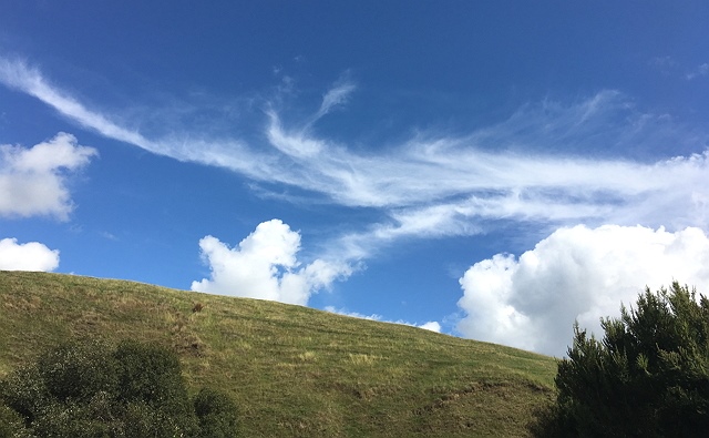 sky on a hill